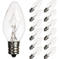 OHLGT Salt Lamp Light Bulbs 15 Watt Himalayan Salt Lamp Original Replacement Bulbs E12 Socket Long Lasting Incandescent Bulbs -6 Pack 15 Watt 12 Pack