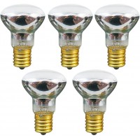 Replacement Bulbs for Lava Lamps,R39 E17 25 Watt Reflector Type Lava Lamp Bulb,Glitter Lamps,Extra Long Life,Pack of 5.