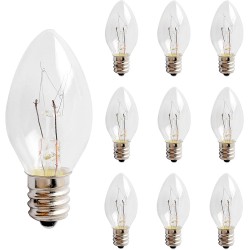 Scentsy Bulb,Wax Warmer Light Bulbs 15W,Replacement Bulbs for Himalayan Salt Lamps & Baskets Chandeliers Scentsy & Wax Warmers Night Lights -15W,E12 Bulbs-10 Packs