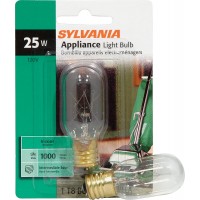 SYLVANIA 25W Appliance Tubular Incandescent T8 Bulb 230 Lumens Clear 100 CRI 2850K Warm White 1 Pack 18360