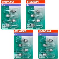 SYLVANIA Home Lighting Incandescent Small Appliances Bulb C7-4-Watt Clear Finish Candelabra Base 16 Bulbs