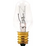SYLVANIA Incandescent Light Bulb C7 4W Candelabra Base 15 Lumens 2850K Non-Dimmable Clear Soft White 4 Pack 13549