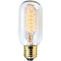 Vintage Edison Bulbs Rolay 25 Watt T45 Edison Style Square Spiral Filament Incandescent Light Bulb 1 Pack