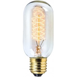 Vintage Edison Bulbs Rolay 25 Watt T45 Edison Style Square Spiral Filament Incandescent Light Bulb 1 Pack