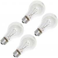 Westinghouse Lighting 0396300 25 Watt 120 Volt Clear Incand A19 Light Bulb 1000 Hour 230 Lumen 4-Pack