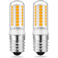 2 x E17 LED Bulbs for Under Microwave Light Bulbs Over Stove Lights Home Lighting Warm White 3000K 4W 40W Halogen Incandescent Bulbs Replacement,AC110-130V Non-dimmable
