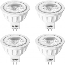 5W MR16 LED Bulbs 12v 50w Halogen Replacement GU5.3 Bi-Pin Base Soft White 3000K Non-Dimmable Pack of 4