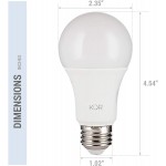 6 Pack KOR 15W LED A19 Light Bulb 100W Equivalent UL Listed 5000K Bright White Daylight 1500 Lumens Non-Dimmable 100w led Bulb with E26 Base 10,000 Hours Long Life