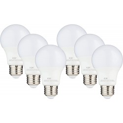 6 PACK KOR 9W LED A19 Light Bulb 60W Equivalent UL Listed 5000K Bright White Daylight 800 Lumens Non-Dimmable LED 9-Watt Standard Replacement Bulbs With E26 Base 15000 Hours Long Life