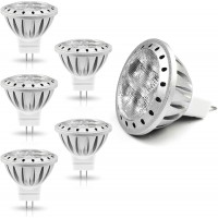 ALIDE MR11 GU4 Led Bulbs 6000K Daylight Cool Bright White 3W,Replace 20W 35W Halogen Equivalent,12V MR11 GU4 Low Voltage Bulb Spotlight for Outdoor Landscape Track Lighting,Not Dimmable,30 Deg,6 Pack