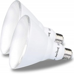 AmeriLuck 5000K Daylight Outdoor PAR38 LED Flood Light Bulb 90W Equiv. 13W Non-Dimmable 2 Pack PAR38 2 Pack 5000K