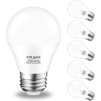 Ceiling Fan Light Bulb 5000K Daylight A15 LED Bulb,E26 Medium Base Chandelier Light Bulb,Cotanic 6W 60W Equivalent,600lm,Non-Dimmable,6 Pack