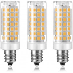 E12 LED Light Bulb Dimmable 60W Halogen Kx-2000 Bulbrite Replacement for Ceiling Fan Chandelier Pendant Light Bathroom Lighting 120V 7W Warm White 3000K T6 C7 E12 Candelabra Base 3 Pack
