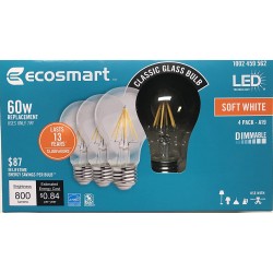 Ecosmart 60W LED Soft White Vintage A19 60