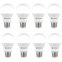 Ecosmart 8 Pack LED A19 Light bulb 60w Equivalent A19 Daylight
