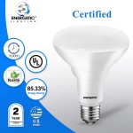 Energetic BR30 Dimmable LED Recessed Light Bulb 11W=75W 4000K Cool White 900LM Indoor Flood Light Bulb for cans CRI85+ UL Listed 6-Pack