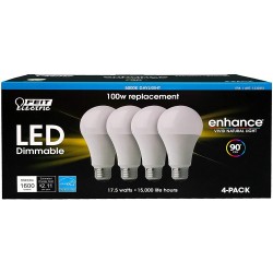 Feit Dimmable LED 5000K Daylight 4-Pack 100W Replacement 17.5W
