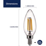FLSNT B11 E12 LED Candelabra Base Bulbs 60W Equivalent 4.5W Dimmable LED Candle Light Bulbs 2700K Soft White Pack of 12