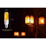 HoogaLife LED Flame Effect Light Bulbs E26 LED Bulb with Gravity Sensor Flame Night Bulb for Holiday Gifts Home Hotel Bar Party Decoration 2 Pack