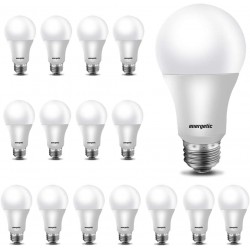 LED Light Bulbs 60 Watt Equivalent A19 Warm White 3000K E26 Base Non-Dimmable 750lm UL Listed 16-Pack
