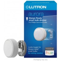 Lutron Aurora Smart Bulb Dimmer Switch | for Philips Hue Smart Bulbs | Z3-1BRL-WH-L0 | White
