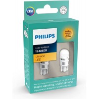 Philips Automotive Lighting 194 Ultinon LED Bulb Amber 2 Pack 194ALED