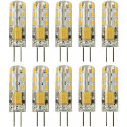 Rayhoo 10pcs G4 LED Bulbs JC Bi-Pin Base Lights 1.5W AC DC 12V 10W-20W T3 Halogen Bulb Replacement Landscape Bulbs Warm White 3000K