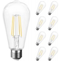 SHINESTAR 8-Pack Vintage Dimmable E26 Led Edison Bulbs 60w Equivalent 2700K Warm White