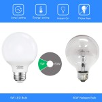 Vanity Light Bulb 5000K Daylight,G25 LED Globe Light Bulbs for Bathroom Vanity Mirror,Cotanic E26 Medium Base,5W 60W Incandescent Equivalent,500LM,Non-dimmable,4 Pack