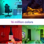 Wyze Bulb Color 1100 Lumen WiFi RGB and Tunable White A19 Smart Bulb Works with Alexa and Google Assistant Four-Pack