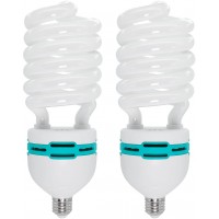 LimoStudio [2-Pack] Photo Studio 85W 6500K Full Spectrum Daylight Energy Saving Compact Fluorescent Spiral Bulb with Day Light Tone AGG1719