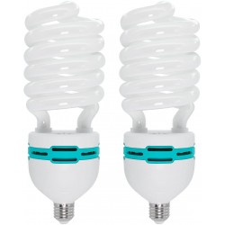 LimoStudio [2-Pack] Photo Studio 85W 6500K Full Spectrum Daylight Energy Saving Compact Fluorescent Spiral Bulb with Day Light Tone AGG1719