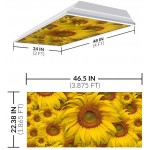 Octo Lights Fluorescent Light Covers for Classroom Office Eliminate Harsh Glare Causing Eyestrain and Headaches. Office & Classroom Decorations Flower 001