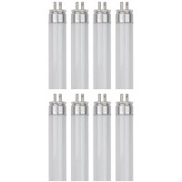 Pack Of 8 F8T5 WW 8W T5 12-Inch 3000K Fluorescent Light Bulbs Warm White