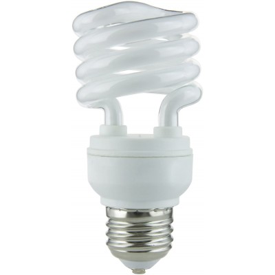 Sunlite 00807-SU Mini Spiral CFL Light Bulb 13 Watts 60W Equivalent Medium Base E26 900 Lumens 10,000 Hour Life Span UL Listed 1 Count Pack of 1 65K-Daylight
