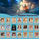 Anime One Piece Wanted Posters 30×21cm New Edition Zoro Sanji Luffy 1.5Billion a Set of 25PCS
