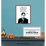 Dwight Schrute Poster The Office Decor Home or Office Wall Art Room Decor for Bedroom Living Room Apartment Dorm Decorations for Men Women Teens Funny Quote Print 8x10 UNFRAMED