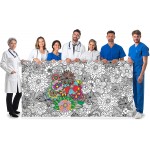Giant Coloring Poster for Kids and Adults Creative Fun for Classrooms Care Facilities Schools Groups and Families Flowers 24" x 48