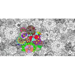 Giant Coloring Poster for Kids and Adults Creative Fun for Classrooms Care Facilities Schools Groups and Families Flowers 24" x 48