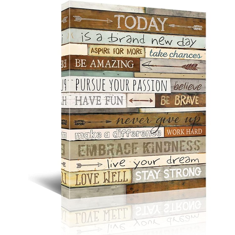 Inspirational Wall Art for Office Quotes Theme Wall Decor for Women Motivational Canvas Prints Framed Wall Art for Bathrooms Motivational Modern Office Decor Canvas Art Wall Decor Office Size 12x16
