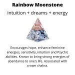 New Inspirational Orgonite Pyramid for Success | Rainbow Moonstone Orgone Pyramid for Anti-stress Calmness – Growth – Strength – Healing Crystal Gemstone Pyramid