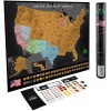 Scratch Off Map of The United States – Deluxe Travel Map with 50 State Flags and Landmarks Tracks Where You Have been Full Accessories Set Included Perfect Gift for Travelers by Earthabitats