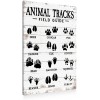 BEASTZHENG Animal Tracks Field Guide Sign Metal Tin Sign Wall Art Decor Farmhouse Home Rustic Decor Gifts 8x12 Inch