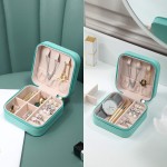 Casegrace Portable Travel Mini Jewelry Box Leather Jewellery Ring Organizer Case Storage Gift Box Girls Women