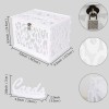 OurWarm Wedding Card Box PVC Hollow Wedding Envelope Box with Lock and Card Sign Upgraded Security Money Box Gift Card Box for Wedding Reception Birthday Baby Shower Graduation Party Supplies