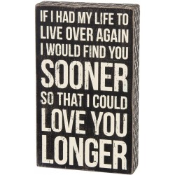 Primitives by Kathy 27283 Classic Box Sign I Could Love You Longer