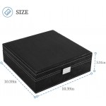 ProCase Jewelry Box Organizer for Women Girls Two Layer Jewelry Display Storage Holder Case for Necklace Earrings Bracelets Rings Watches -Black