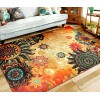 EUCH Contemporary Boho Retro Style Abstract Living Room Floor Carpets Non-Skid Indoor Outdoor Large Area Rugs,39"x59" Lotus