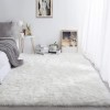 HOMBYS 6x9 Oversized Faux Fur Area Rug for Living Room Bedroom Super Soft & Fluffy White Faux Sheepskin Play Carpet for Kids Baby and Children Luxury Plush Furry Décor Shaggy Feet Mat for Bedside