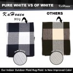 KaHouen Buffalo Check Runner Rug 24 x 71 Inches,Hand-Woven Buffalo Plaid Runner Rugs Black and White Checkered Outdoor Rugs for Kitchen Living Room Bathroom Laundry Room 2x6 ft Checkered Carpet